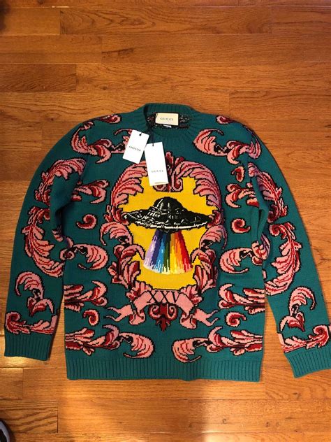 gucci ufo sweater replica|gucci knockoff sweater.